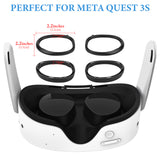Geekria VR Glasses Spacer Compatible with Meta Quest 3S, Magnetic Frame Lens Insert, Protector Anti-Scratches Ring, Prevent Scratches Between Glasses and VR Lens (Black)