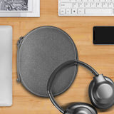 Geekria Shield Headphones Case Compatible with JBL TUNE 770NC, Tour ONE, Live 650 BTNC, TUNE 750NC, Live 500BT Case, Replacement Hard Shell Travel Carrying Bag with Cable Storage (Microfiber Grey)