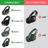 Geekria Shield Headphones Case Compatible with Skullcandy Hesh Evo, Crusher ANC 2/Evo, Venue and More, Replacement Hard Shell Travel Carrying Bag with Cable Storage (Dark Grey)