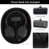 Geekria Elite Charging Headphones Case Compatible with Sony WH-1000XM6/1000XM5/CH720N and More, Replacement Hard Shell Travel Carrying Bag (Black) Without Power Bank