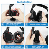 Geekria Comfort Hybrid Velour Replacement Ear Pads Compatible with Astro A50 Gen 4 Headphones Ear Cushions, Repair Parts (Black)