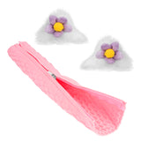 Geekria NOVA Knit Fabric Headband Cover + Cat Ears Attachment Compatible with Razer, SteelSeries, HyperX, Sennheiser, ASTRO, Sony, Logitech, ATH Headphones, Sweat Cover (Flower/White)