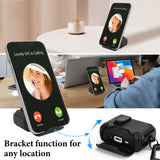 Geekria Rugged Case Cover Compatible with AirPods Pro 3rd Generation Case (2025) Support MagSafe, Full Drop Protection Cover with Phone Holder and Back Magnetic Suction Function
