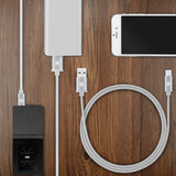 Geekria USB Headphones Charger Cable Compatible with Bose QC35 II, SoundLink II, Skullcandy Hesh3/2, AKG N60NC, Y50bt/45bt, USB to Micro-USB Replacement Power Charging Cord (4ft/120cm)