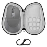 Geekria Mouse Hard Shell Travel Case, Compatible with Logitech Signature M850 L / M840 L Carrying Bag (Dark Gray)