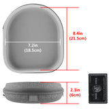 Geekria Shield Headphones Case Compatible with B&O PLAY Beoplay H9i, H95, H9, H8, H6, H4, H2 Case, Replacement Hard Shell Travel Carrying Bag with Cable Storage (Grey)
