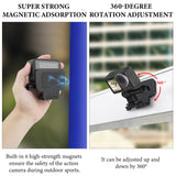Geekria Magnetic Mount Stand Compatible with GoPro MAX 2, Hero 13, 12, 11, DJI Osmo Action 6 Action Camera, Desktop Stabilizer Mounts, Adjustable Handle, Suitable for Desk, Outdoor (Black)