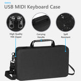 Geekria USB MIDI Keyboard Controller Hand Case, Compatible with Arturia MiniLab 3 / MiniLab MkII 25 Slim-Key, Hard Shell Travel Carrying Bag (Dark Grey)