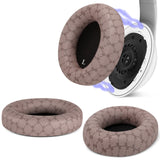 Geekria SNAP Ear Pads Replacement Kit for Beats Studio Pro Headphones, Magnetic Easy Switch Ear Cushions, Exchange Earpads in Seconds, Ear Cups Cover (Grid Brown Protein Leather, 1 Pair)
