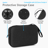 Geekria Carrying Case Compatible with DJI Osmo Pocket 4 Protective Case, Hard Shell Travel Storage Bag with Cable Storage for Action Camera and Accessories (Dark Grey)