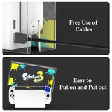 Geekria Clear Acrylic Dust Cover Compatible with Nintendo Switch, OLED Charging Dock, Splatoon Dust Protective Case, Anti Scratch Display Box (Clear)