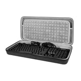 Geekria Full Size Keyboard Hard Shell Case Compatible with Corsair Galleon 100 SD/K100 RGB/K70 MAX, Razer BlackWidow V4 Pro, Travel Carrying Bag for 104-108 Key Computer Keyboard (Dark gray)
