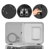 Geekria Hard Shell Travel Carrying Keyboard Case, Compatible with Microsoft Ergonomic Keyboard (LXM-00004), Ergonomic Keyboard and Mouse Combo Case (Dark Grey)