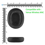 Geekria QuickFit Replacement Ear Pads for Skullcandy Venue Wireless ANC Headphones Ear Cushions, Headset Earpads, Ear Cups Cover Repair Parts (Black)