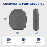 Geekria Shield Headphones Case Compatible with JBL Tune 500, Tour ONE M3, AKG Y50, Skullcandy Riff, Replacement Hard Shell Travel Carrying Bag with Cable Storage (Grey)