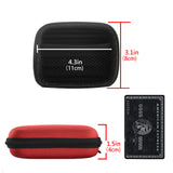 Geekria Shield Headphones Case for In-Ear Headphones, Replacement Hard Shell Travel Carrying Bag with Cable Storage, Compatible with Audio-Technica, Beats, JBL, Plantronics Headsets (2 Packs/Red)