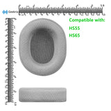 Geekria Comfort Mesh Fabric Replacement Ear Pads for Corsair HS65, HS55 Headphones Ear Cushions, Headset Earpads, Ear Cups Cover Repair Parts (Grey)