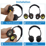 Geekria QuickFit Replacement Ear Pads for Bose QC3 ON-EAR, QuietComfort 3 Headphones Ear Cushions, Headset Earpads, Ear Cups Cover Repair Parts (Black)