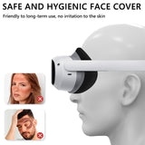 Geekria Sweat Proof Silicone Face Cover Pad Compatible with Pico Neo 4 Protective Lens Cover Accessories, Washable Lightproof Anti-Leakage Fit for Pico Neo 4, Replacement Accessories (White)