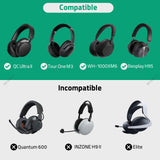 Geekria NOVA Headphones Puffy Pouch Compatible with Sony WH-1000XM6, B&O Beoplay H95, Bose QC Ultra II, Soft Shell Replacement Protective Travel Carrying Bag with Cable Storage (Black)