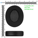 Geekria Sport Cooling-Gel Replacement Ear Pads for Philips SHP9500, SHP9500S, SHP9600 Headphones Ear Cushions, Headset Earpads, Ear Cups Cover Repair Parts (Black)