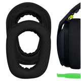 Geekria Comfort Mesh Fabric Replacement Ear Pads for Logitech G435 G335 Headphones Ear Cushions, Repair Parts