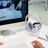 Geekria Headphones Charging Stand for Apple AirPods Max/AirPods Max 2 (USB-C), Acrylic Charging Dock, Base with Sleep Power Saving Mode (Transparent)