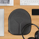 Geekria Shield Headphones Case Compatible with Anker Soundcore Q11i, Life Q20, Life Q30, Space Q45, Replacement Protective Hard Shell Travel Carrying Bag with Cable Storage (Dark Grey)