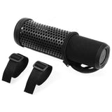 Geekria Pendant Speaker Case Cover, Compatible with JBL FLIP 5 Case, Protective Waterproof Soft Skin, Replacement Bluetooth Speakers Travel Carrying Case with Keychain Hook (Black)