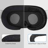 Geekria VR Facial Interface & Face Cover Pad Compatible with Meta Quest 3, Sweat-Proof Foam Cushion, Accessory Kit with Anti-Leakage Light Nose Guard, Lens Protector, Airflow Design