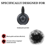 Geekria for Creators Furry Windscreen for Lark M2S, Compatible with Hollyland Lark M2S Wireless Mic, Mic DeadCat Wind Cover Muff, Fluff Cover Windshield, Wind Noise Reduction (Grey / 2 Pack)
