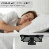 Geekria Charging Stand Dock Compatible with Ray-Ban Meta (Gen 1 & 2), Wayfarer, Headliner, Skyler, Oakley Meta HSTN, Portable Smart Glasses Charger Dock (Black)