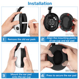Geekria Comfort Ice Silk Replacement Ear Pads for Sony INZONE H7 (WH-G700), INZONE H9 (WH-G900N) Headphones Ear Cushions, Headset Earpads, Ear Cups Cover Repair Parts (Black)