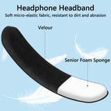 Geekria Large Hook and Loop Headband Cover and Pad Set, Replacement Repair Part, (Fits Headphone Headbands 3.5-4.5 cm), Compatible with AKG, JBL, Razer, Sennheiser, Turtle Beach (Velour)