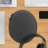 Geekria Shield Headphones Case Compatible with Sennheiser MOMENTUM 3 Wireless, HD 350BT, HD 450BT, PXC 550 II Case, Replacement Hard Shell Travel Carrying Bag with Cable Storage (Dark Grey)