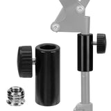 Geekria for Creators Microphone Stand Boom Arm Mount Adapter, 3/8 Female or 1/4 Female to Mic Boom Arm Port, Microphone Thread Adapter Compatible with Mic Stands (Black / 2 Pack)