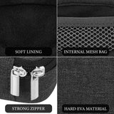 Geekria Earbuds Carrying Pouch Compatible with Beats Solo Buds, Studio Buds+, Replacement Protective Travel Case with Cable Storage, Portable Earphones Organizer Bag (Dark Grey)