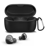 Geekria Silicone Case Cover Compatible with Jabra Elite 75T/Active75T True Wireless Earbuds, Earphones Skin Cover, Protective Carrying Case with Keychain Hook, Charging Port Accessible