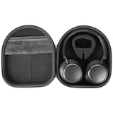Geekria Shield Headphones Case Compatible with Anker Soundcore Q11i, Life Q20, Life Q30, Space Q45, Replacement Protective Hard Shell Travel Carrying Bag with Cable Storage (Black)