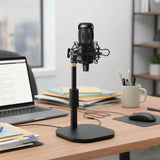 Geekria for Creators Telescoping Tabletop Microphone Stand, Adjustable Desk Mic Holder with Weighted Base, Shock Mount, Mic Clip, Compatible with ATH AT2020, AT2020USB+, AT2035, ATR2500x