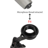 Geekria for Creators Microphone Stand Mount for 22mm / 0.9in Threads Microphones, Microphone Shock Mount Compatible with Samson C01U Pro Adjustable Mic Stand, Hard Mic Holder (Black)