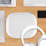 Geekria Shield Headphones Case Compatible with Sony WH1000XM4 White, WH1000XM3, WH-XB910N, MDR-1000X Case, Replacement Hard Shell Travel Carrying Bag with Accessories Storage (White)