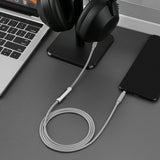 Geekria Audio Cable with Mic Compatible with Sony WH-1000XM6/1000XM5/1000XM4, WH-CH720N/CH710N Headphones, 3.5mm Replacement Stereo Cord with Inline Mic and Volume Control (4ft / 1.2m)