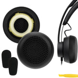 Geekria QuickFit Replacement Ear Pads for Logitech Zone Wired, Zone 750 Headphones ( Not compatible with Zone Wireless ), Ear Cushions (Black)