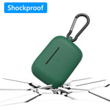 Geekria Silicone Case Cover Compatible with Sennheiser CX 500BT True Wireless Earbuds, Earphones Skin Cover, Protective Carrying Case with Keychain Hook, Charging Port Accessible (Green)
