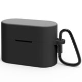 Geekria Silicone Case Cover Compatible with Sony WF-1000XM6 (Model YY2985) True Wireless Earbuds, Protective Earphones Skin Cover with Keychain Hook, Charging Port Accessible (Black)