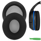 Geekria Comfort Mesh Fabric Replacement Ear Pads for Turtle Beach Ear Force P11, PX21/22/24/51/4/5, X41/42/12 Headphones Ear Cushions, Repair Parts (Black)
