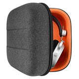 Geekria Shield for Large-Sized Over-Ear Headphones Case Compatible with HiFiMAN HE 400i, HE 6se, HE 5se, Replacement Protective Hard Shell Travel Carrying Bag with Cable Storage (Dark Grey)
