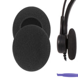 Geekria Comfort Foam Replacement Ear Pads for Logitech OEM PC 860 Stereo Headphones Ear Cushions, Repair Parts (Black)