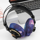 Geekria 2 Pairs Flex Fabric Headphone Ear Covers, Washable Stretchable Earcup Protectors for Large Over-Ear Headsets, Fits 4.1"-6.2" Ear Pads, Gaming Sweat Guards (Size L / Diamond)